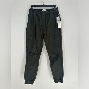 Good American Small Good Cargo High Waisted Pull On Pants Hunter Green